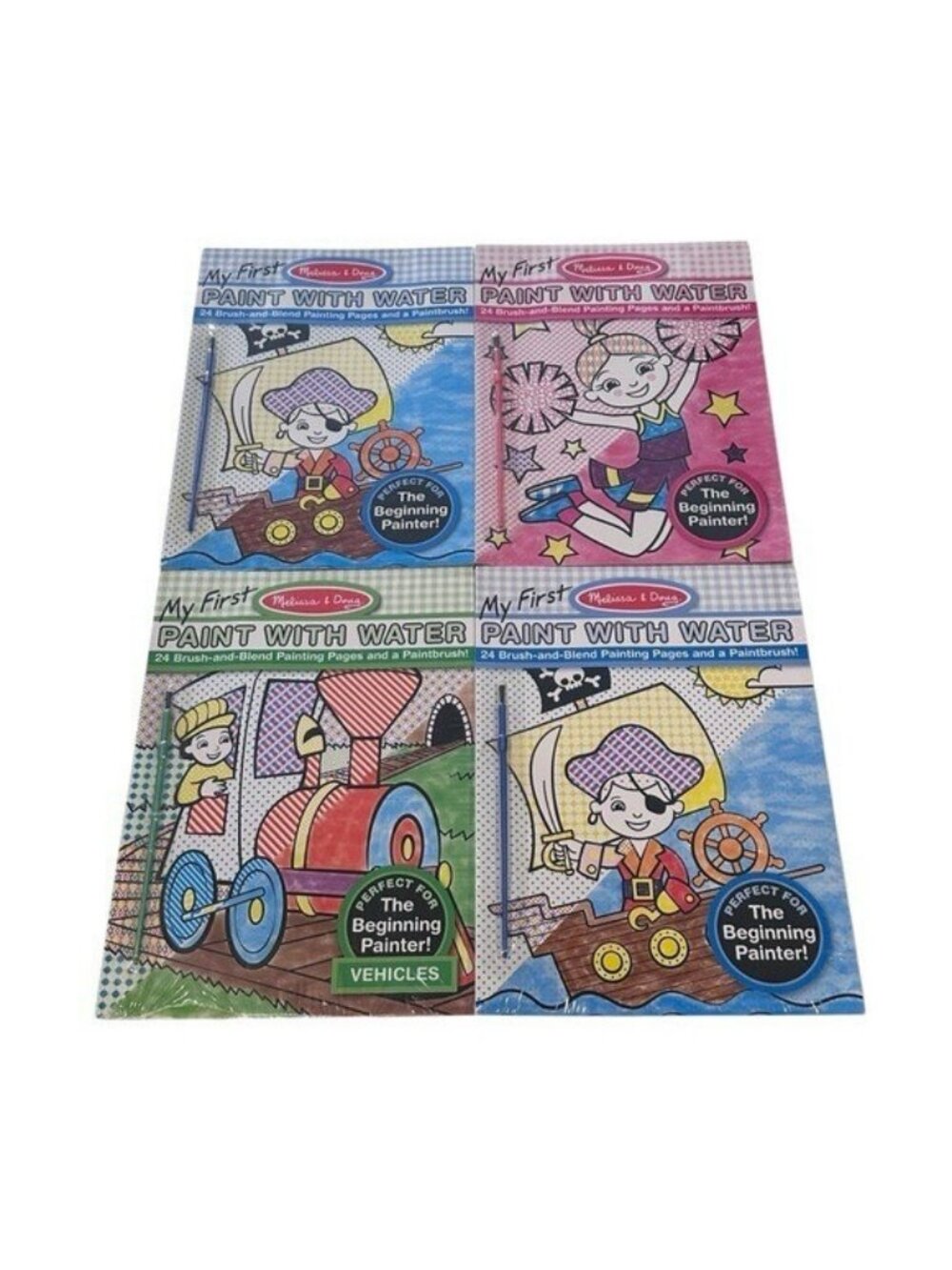 Melissa & Doug Lot of 4 My First Paint With Water Coloring Books Set Sealed New